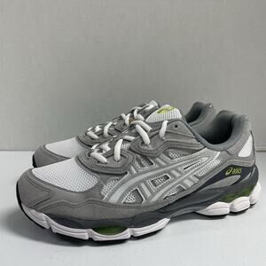 Asics Gel NYC White Glacier Grey 1203A383 109 Size 9.5 Chunky Mesh Runner Gray